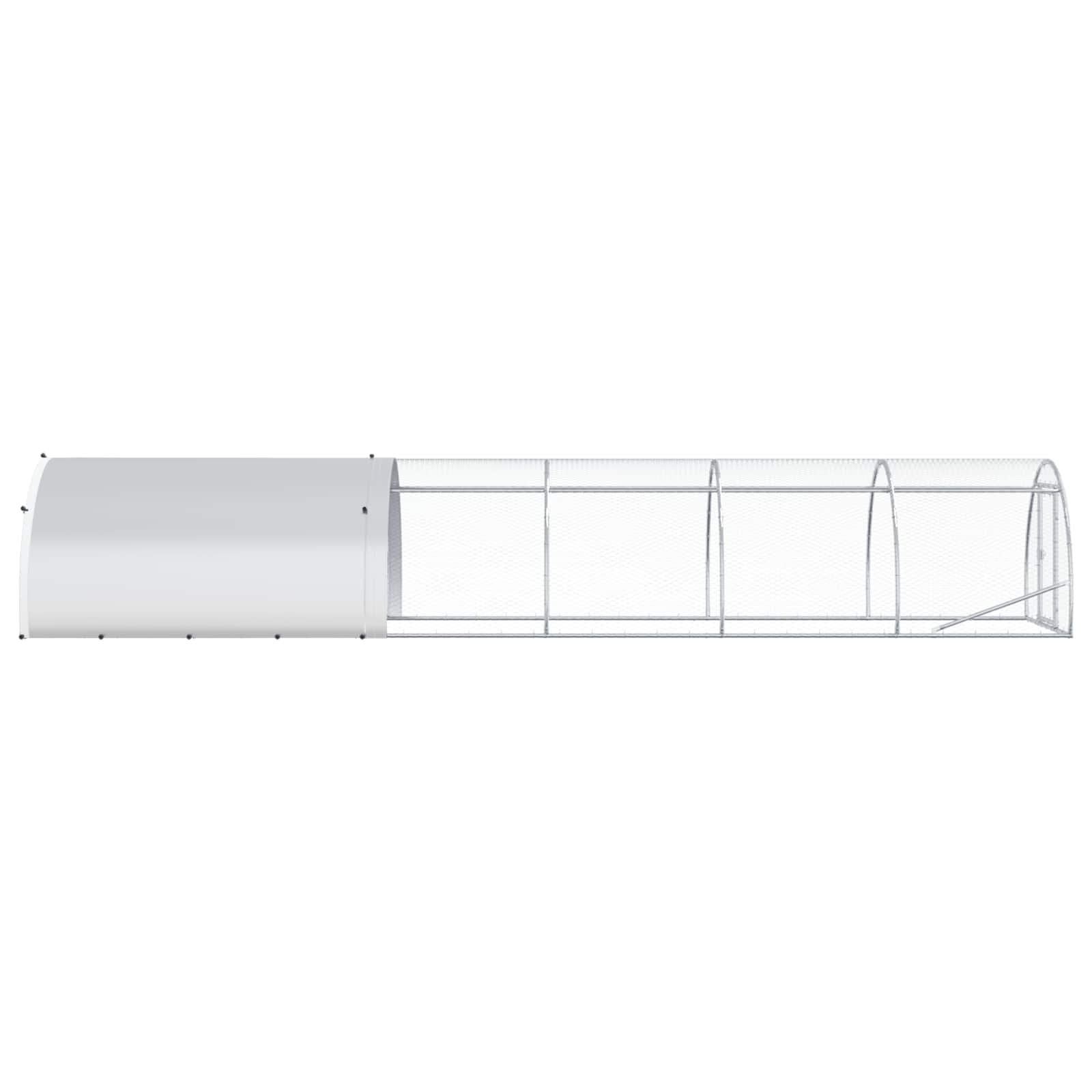 vidaXL Kurnik srebrny 600 x 150 x 100 cm Stal ocynkowana