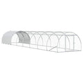 vidaXL Kurnik srebrny 800 x 150 x 100 cm Stal ocynkowana