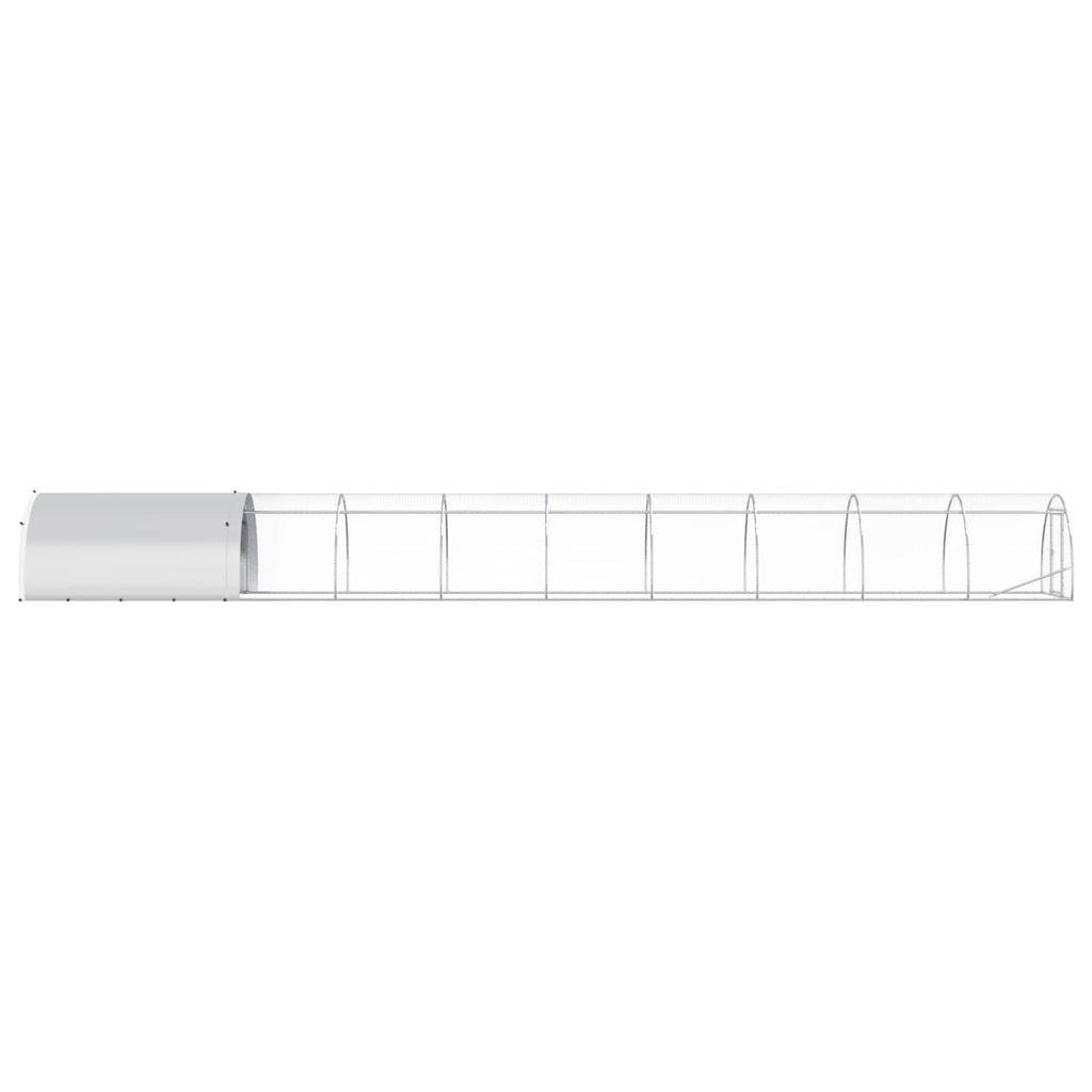 vidaXL Kurnik srebrny 1000 x 150 x 100 cm Stal ocynkowana