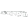 vidaXL Kurnik srebrny 1200 x 150 x 100 cm Stal ocynkowana