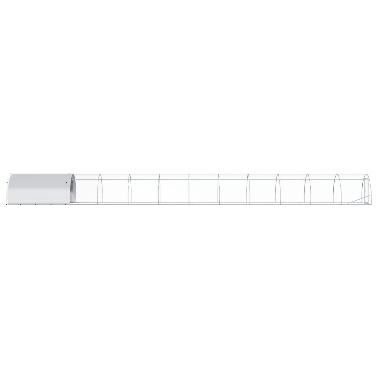vidaXL Kurnik srebrny 1200 x 150 x 100 cm Stal ocynkowana