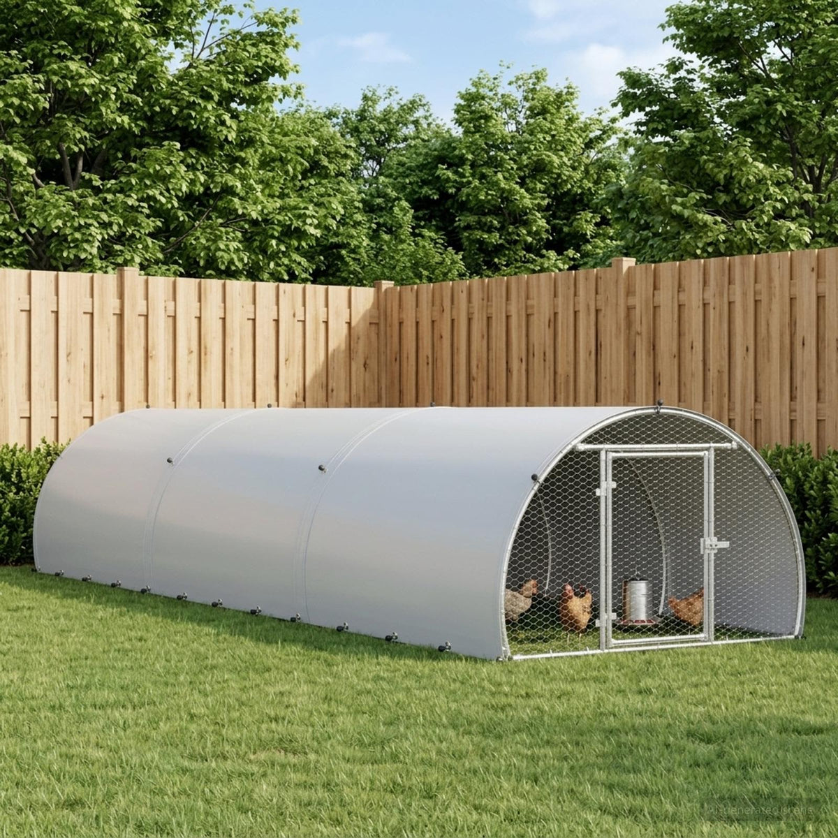 vidaXL Kurnik srebrny 600 x 150 x 100 cm Stal ocynkowana
