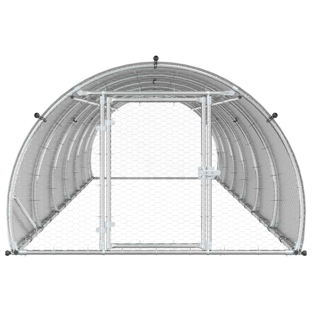 vidaXL Kurnik srebrny 600 x 150 x 100 cm Stal ocynkowana