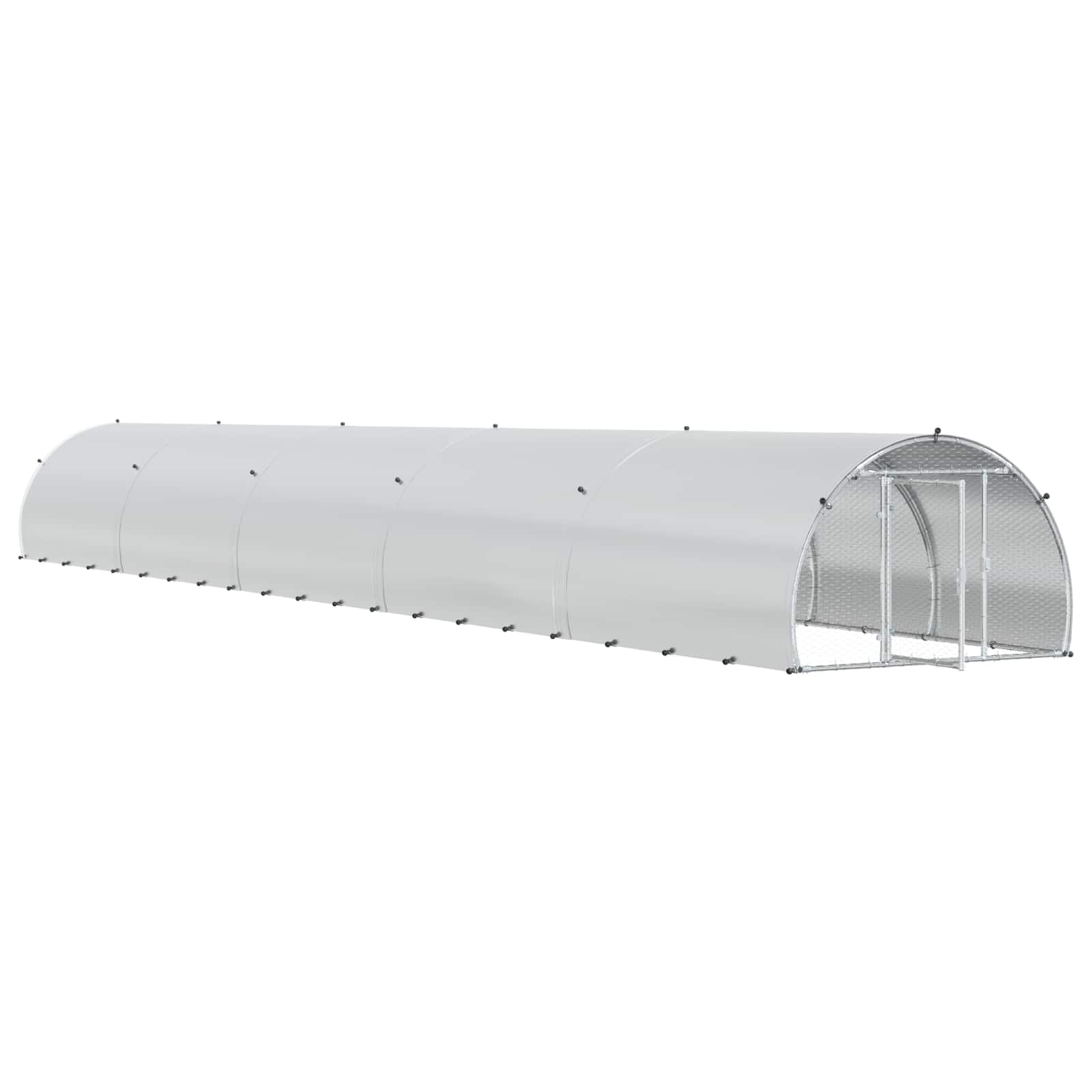 vidaXL Kurnik srebrny 1000 x 150 x 100 cm Stal ocynkowana