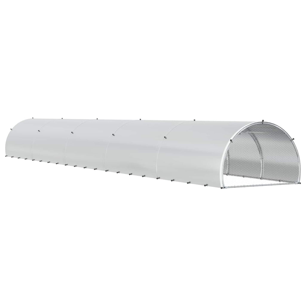 vidaXL Kurnik srebrny 1000 x 150 x 100 cm Stal ocynkowana
