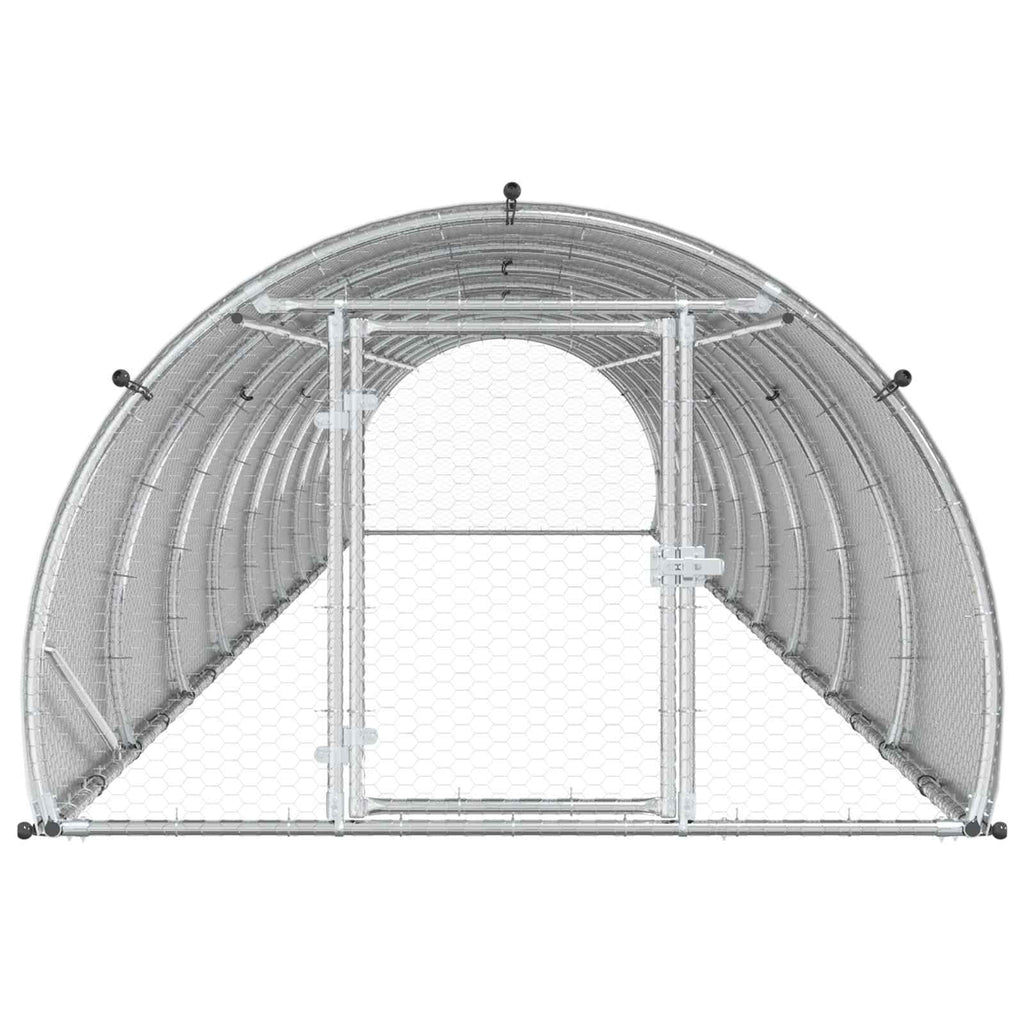 vidaXL Kurnik srebrny 1000 x 150 x 100 cm Stal ocynkowana