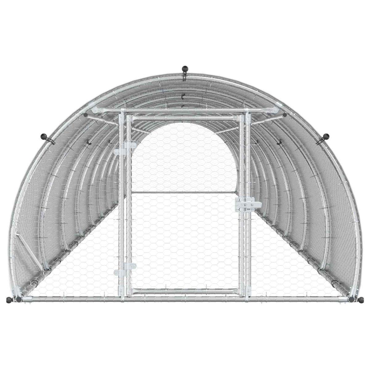 vidaXL Kurnik srebrny 1000 x 150 x 100 cm Stal ocynkowana
