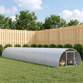 vidaXL Kurnik srebrny 1200 x 150 x 100 cm Stal ocynkowana