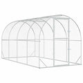 vidaXL Kurnik srebrny 400 x 200 x 200 cm Stal ocynkowana