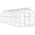vidaXL Kurnik srebrny 600 x 200 x 200 cm Stal ocynkowana