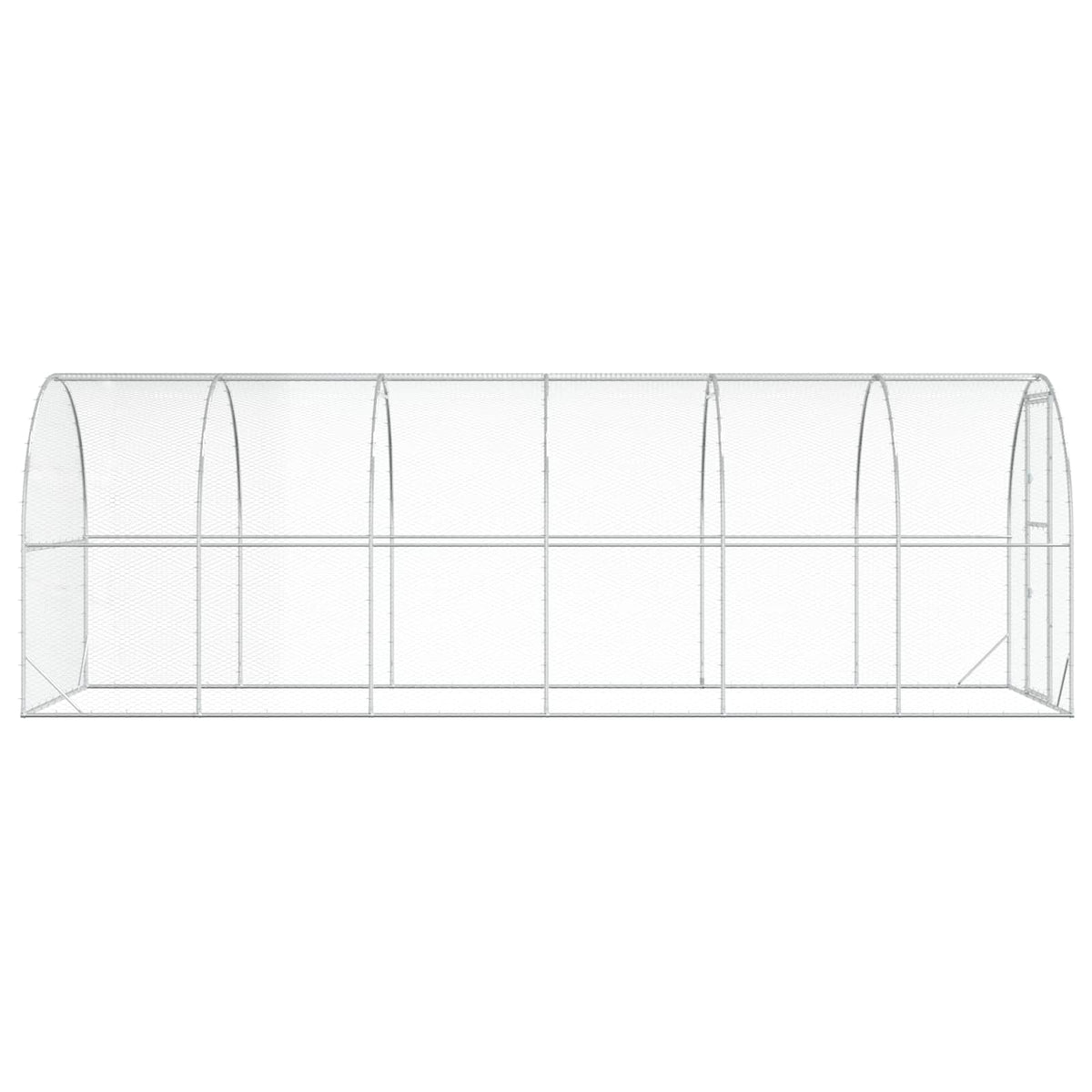 vidaXL Kurnik srebrny 600 x 200 x 200 cm Stal ocynkowana
