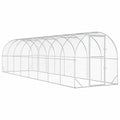 vidaXL Kurnik srebrny 800 x 200 x 200 cm Stal ocynkowana