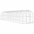 vidaXL Kurnik srebrny 1000 x 200 x 200 cm Stal ocynkowana
