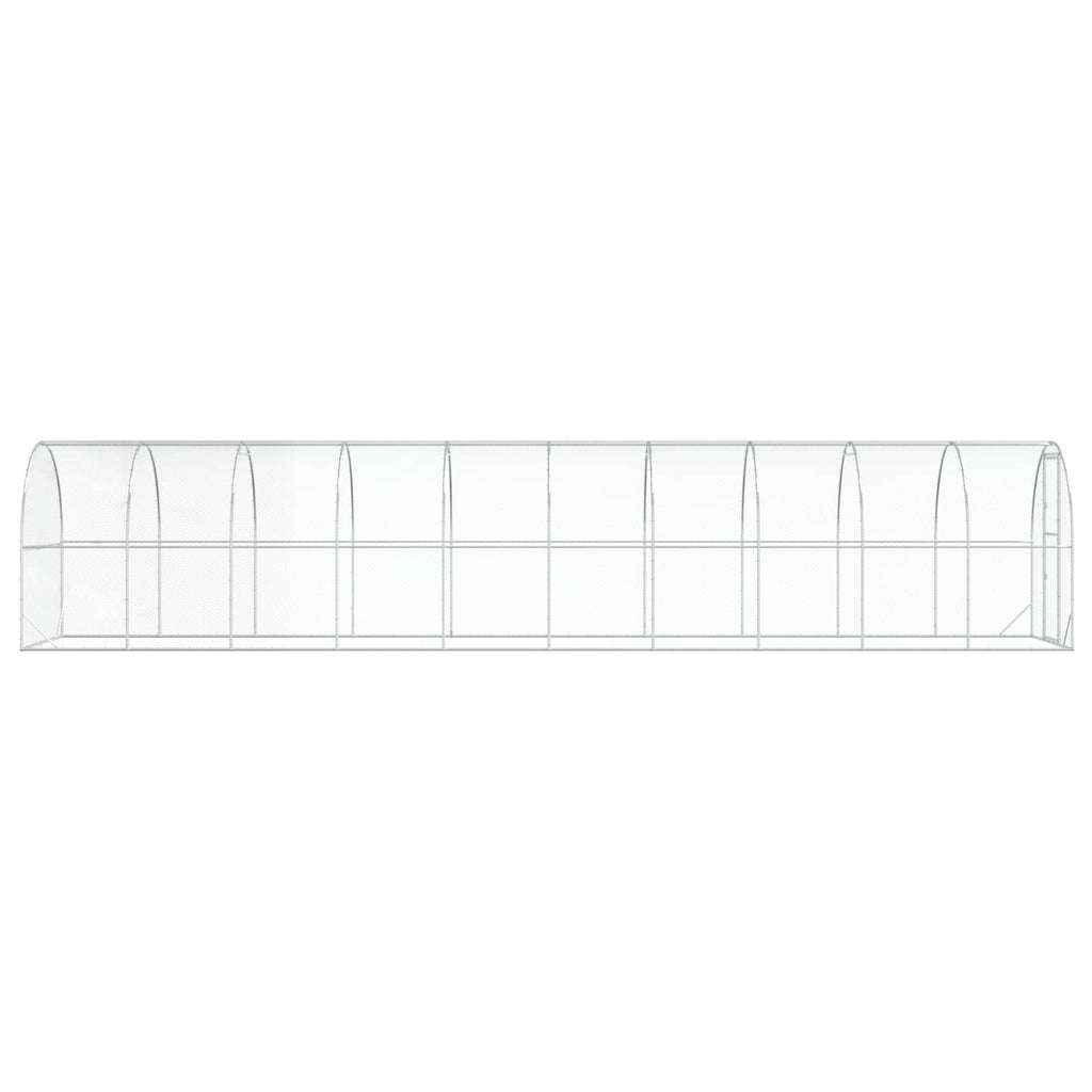 vidaXL Kurnik srebrny 1000 x 200 x 200 cm Stal ocynkowana