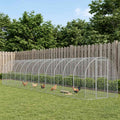 vidaXL Kurnik srebrny 1200 x 200 x 200 cm Stal ocynkowana