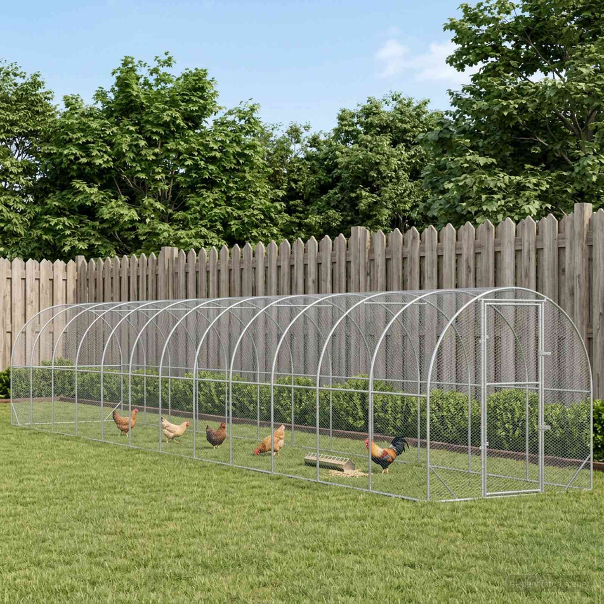 vidaXL Kurnik srebrny 1200 x 200 x 200 cm Stal ocynkowana