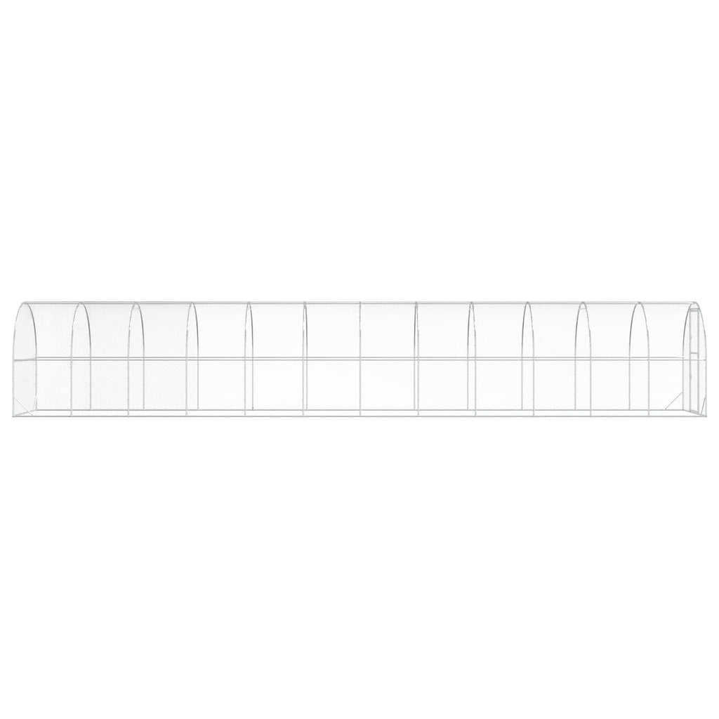 vidaXL Kurnik srebrny 1200 x 200 x 200 cm Stal ocynkowana