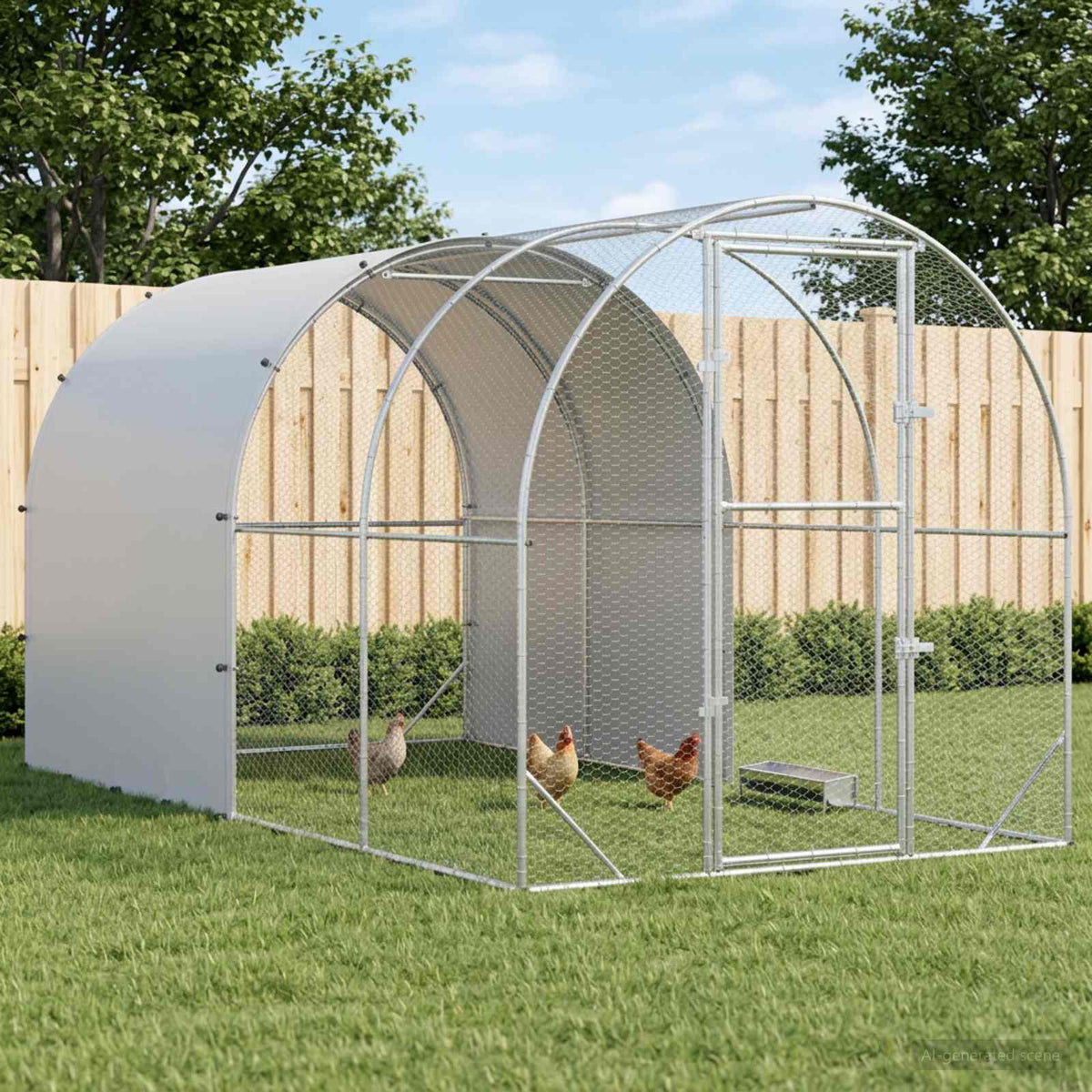 vidaXL Kurnik srebrny 400 x 200 x 200 cm Stal ocynkowana