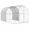 vidaXL Kurnik srebrny 400 x 200 x 200 cm Stal ocynkowana