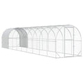vidaXL Kurnik srebrny 1000 x 200 x 200 cm Stal ocynkowana