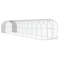 vidaXL Kurnik srebrny 1200 x 200 x 200 cm Stal ocynkowana