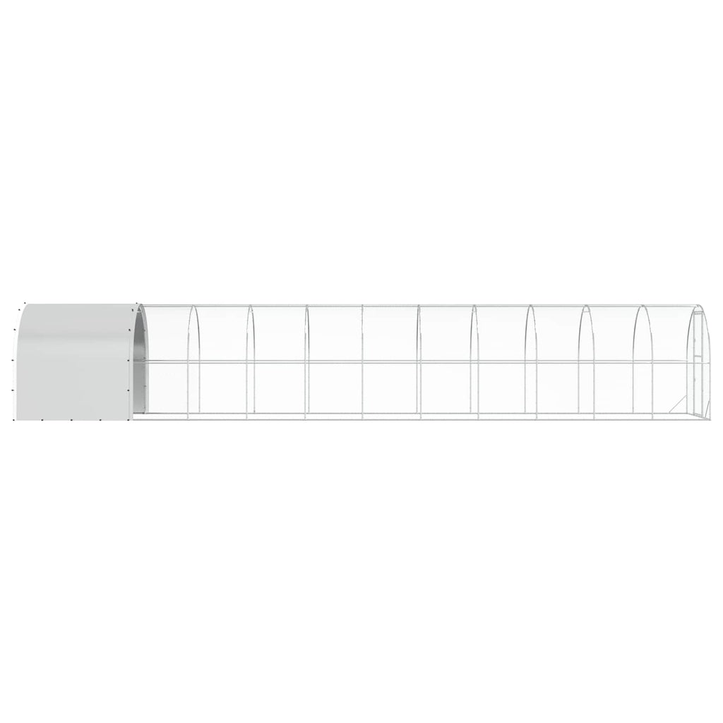 vidaXL Kurnik srebrny 1200 x 200 x 200 cm Stal ocynkowana