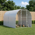 vidaXL Kurnik srebrny 400 x 200 x 200 cm Stal ocynkowana