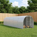 vidaXL Kurnik srebrny 1000 x 200 x 200 cm Stal ocynkowana