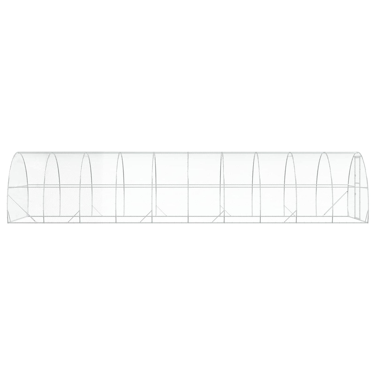 vidaXL Kurnik srebrny 1000 x 300 x 200 cm Stal ocynkowana