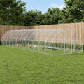 vidaXL Kurnik srebrny 1200 x 300 x 200 cm Stal ocynkowana