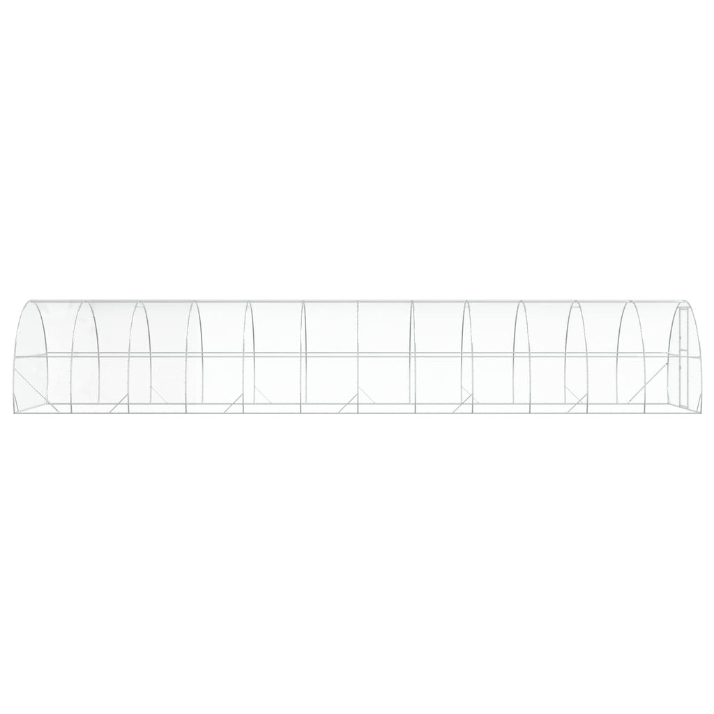 vidaXL Kurnik srebrny 1200 x 300 x 200 cm Stal ocynkowana