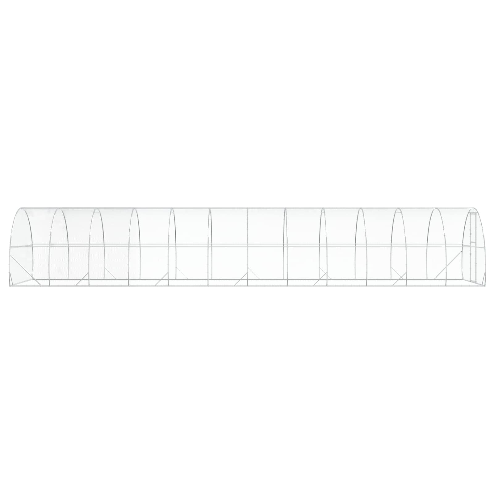 vidaXL Kurnik srebrny 1200 x 300 x 200 cm Stal ocynkowana
