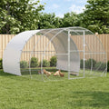 vidaXL Kurnik srebrny 400 x 300 x 200 cm Stal ocynkowana