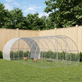 vidaXL Kurnik srebrny 800 x 300 x 200 cm Stal ocynkowana