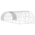 vidaXL Kurnik srebrny 800 x 300 x 200 cm Stal ocynkowana