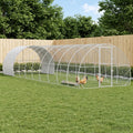 vidaXL Kurnik srebrny 1000 x 300 x 200 cm Stal ocynkowana
