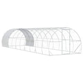 vidaXL Kurnik srebrny 1000 x 300 x 200 cm Stal ocynkowana
