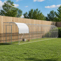 vidaXL Kurnik przy ścianie srebrny 1200 x 200 x 215 cm Stal ocynkowana
