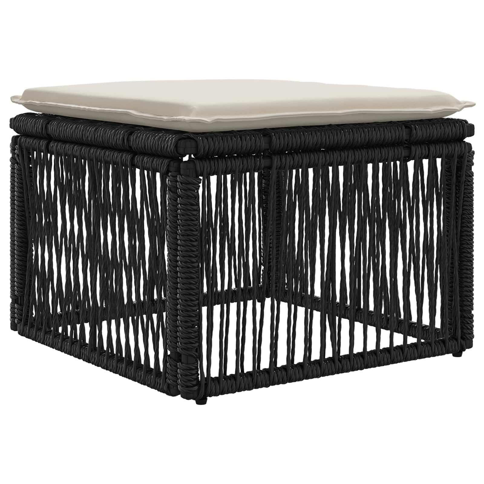 vidaXL Zestaw Sof na Ogród 11 szt. Czarny polirattan