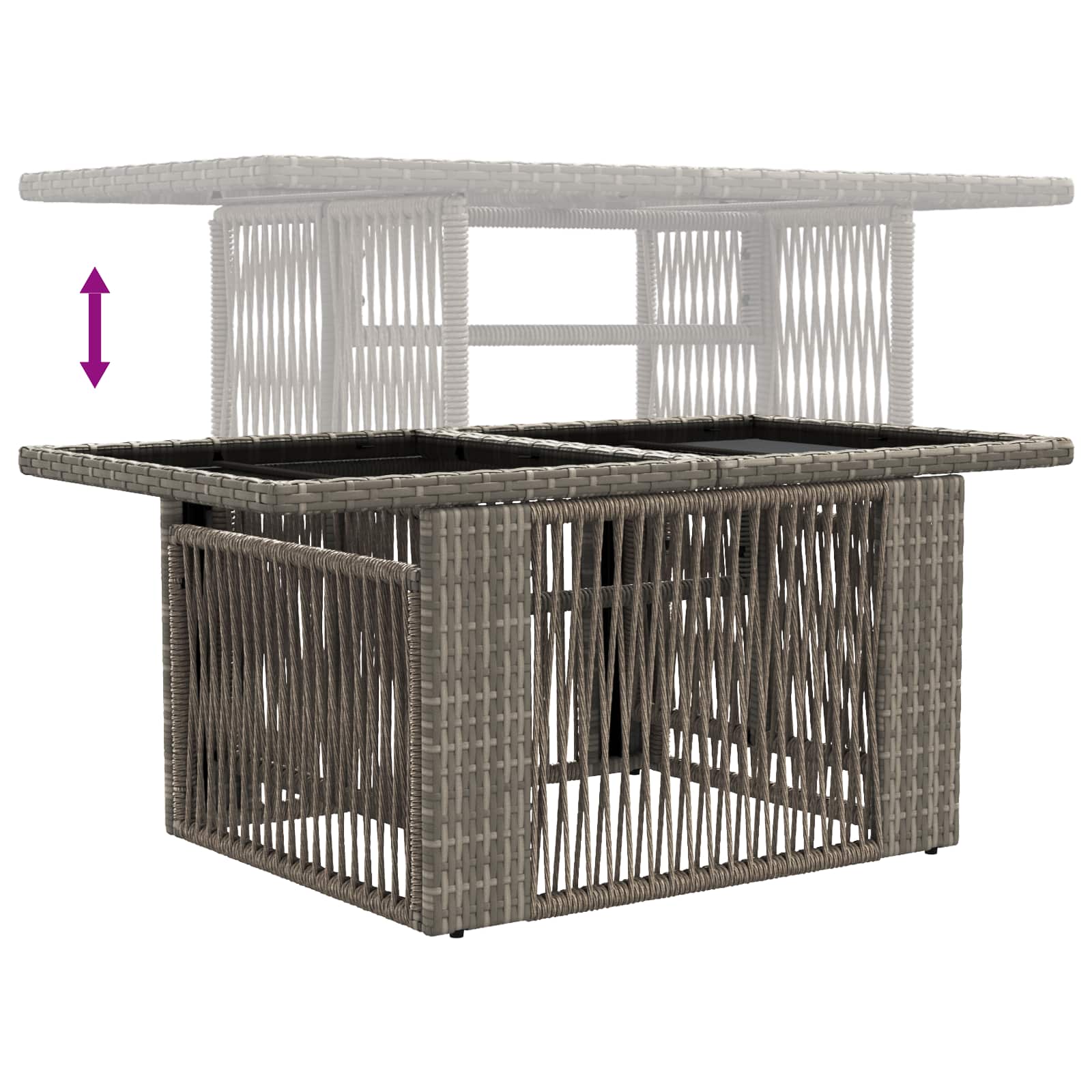vidaXL Zestaw Sof na Ogród 12 szt. Szary polirattan