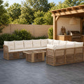 vidaXL Zestaw Sof na Ogród 12 szt. Beżowy polirattan