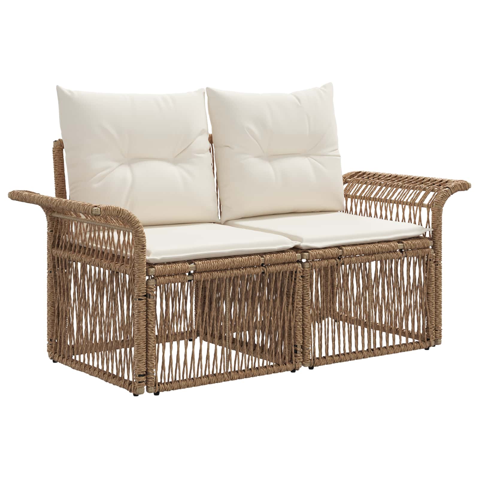 vidaXL Zestaw Sof na Ogród 8 szt. Beżowy i kremowy polirattan