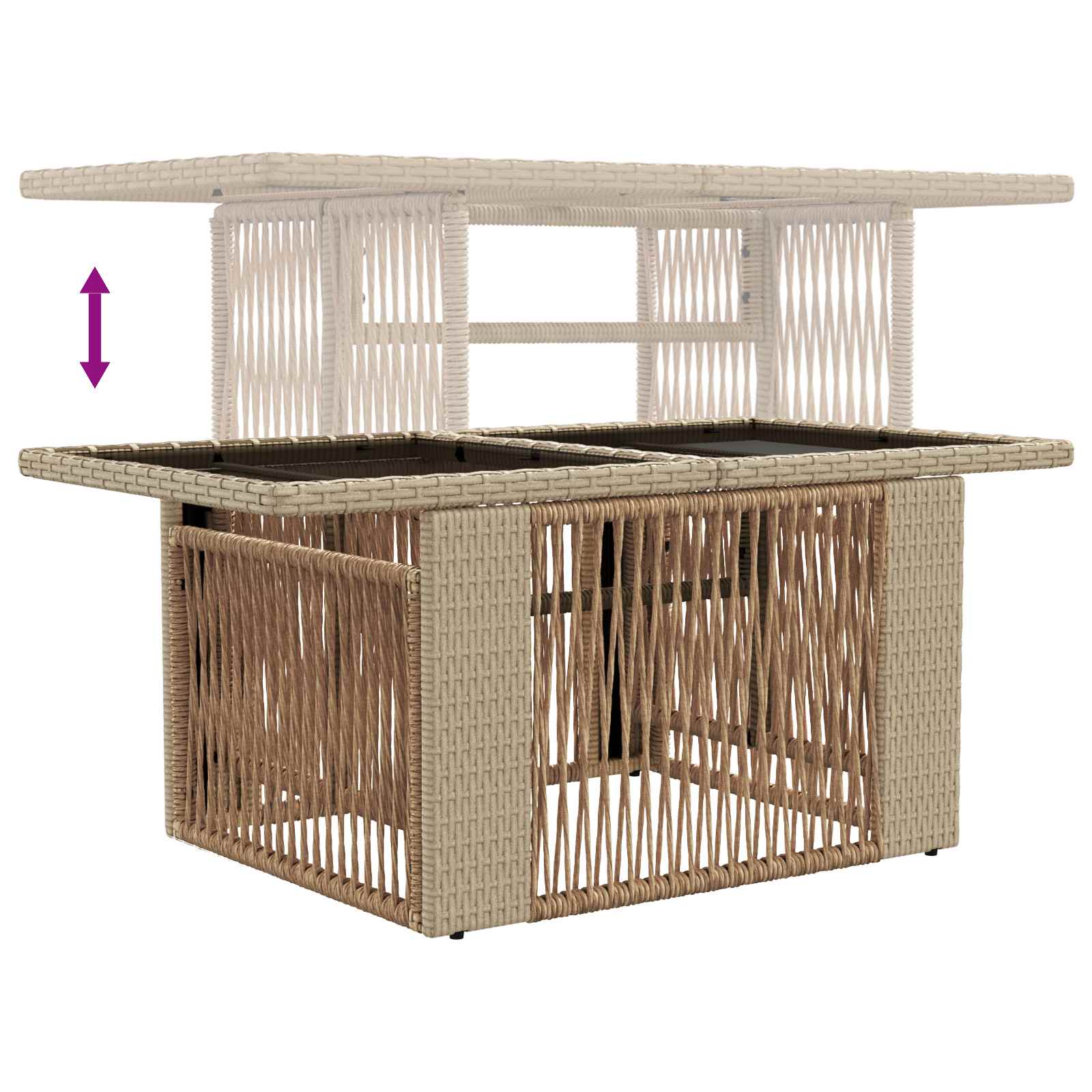 vidaXL Zestaw Sof na Ogród 5 szt. Beżowy i kremowy polirattan