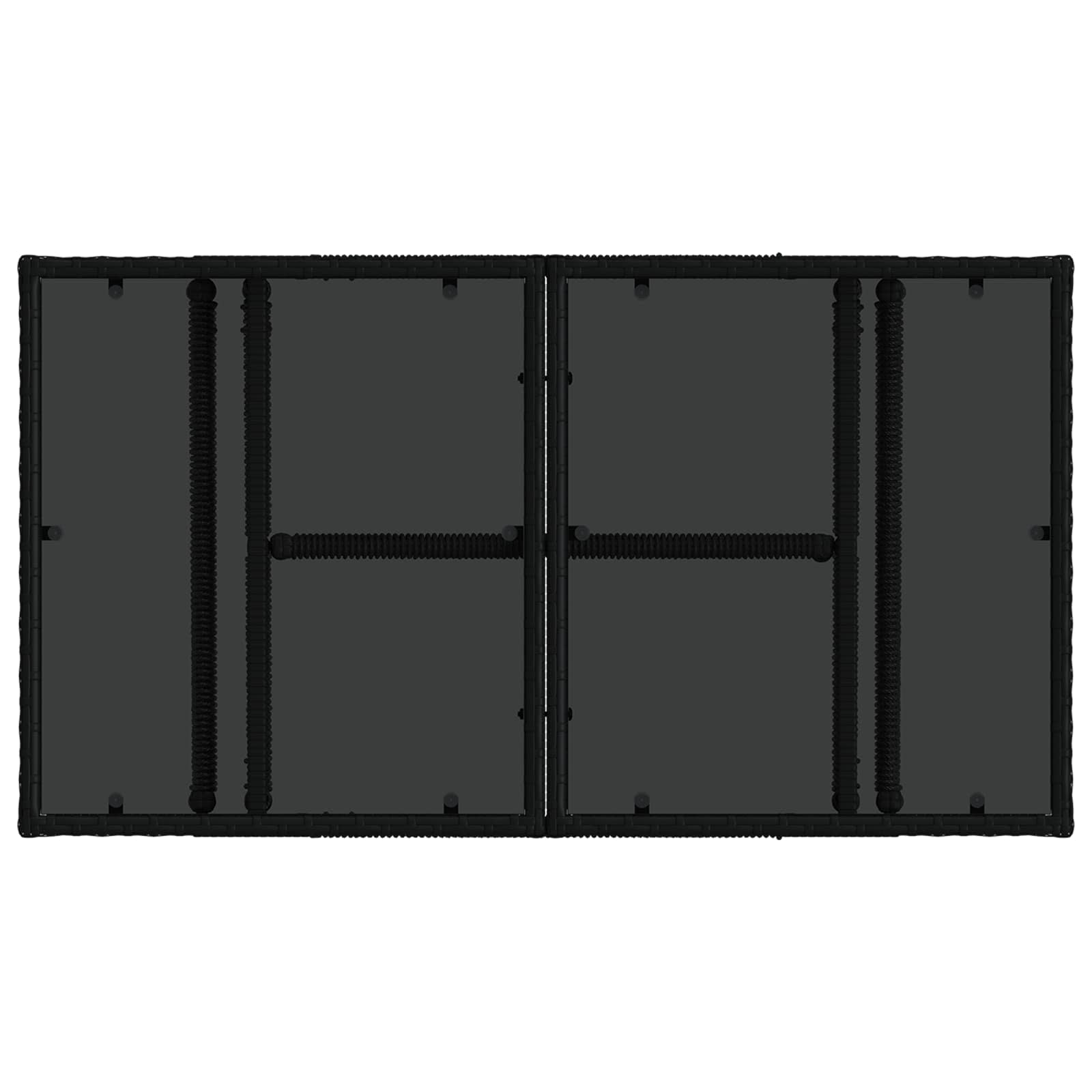 vidaXL Zestaw Sof na Ogród 13 szt. Czarny i kremowo-biały polirattan