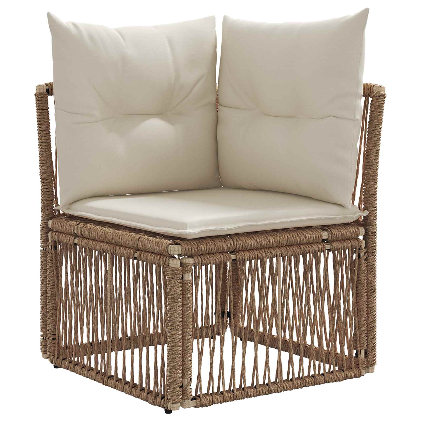 vidaXL Zestaw Sof na Ogród 12 szt. Beżowy i kremowy polirattan