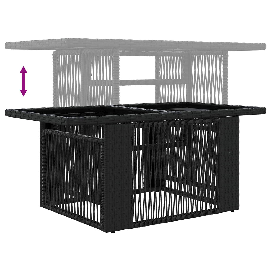vidaXL Zestaw Sof na Ogród 7 szt. Czarny i kremowo-biały polirattan