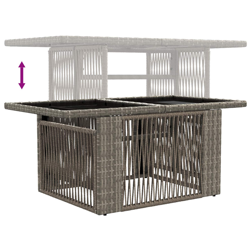 vidaXL Zestaw Sof na Ogród 11 szt. Szary i ciemnoszary polirattan