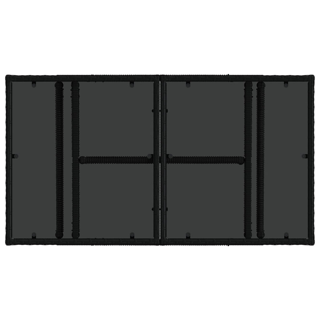 vidaXL Zestaw Sof na Ogród 11 szt. Czarny i kremowo-biały polirattan