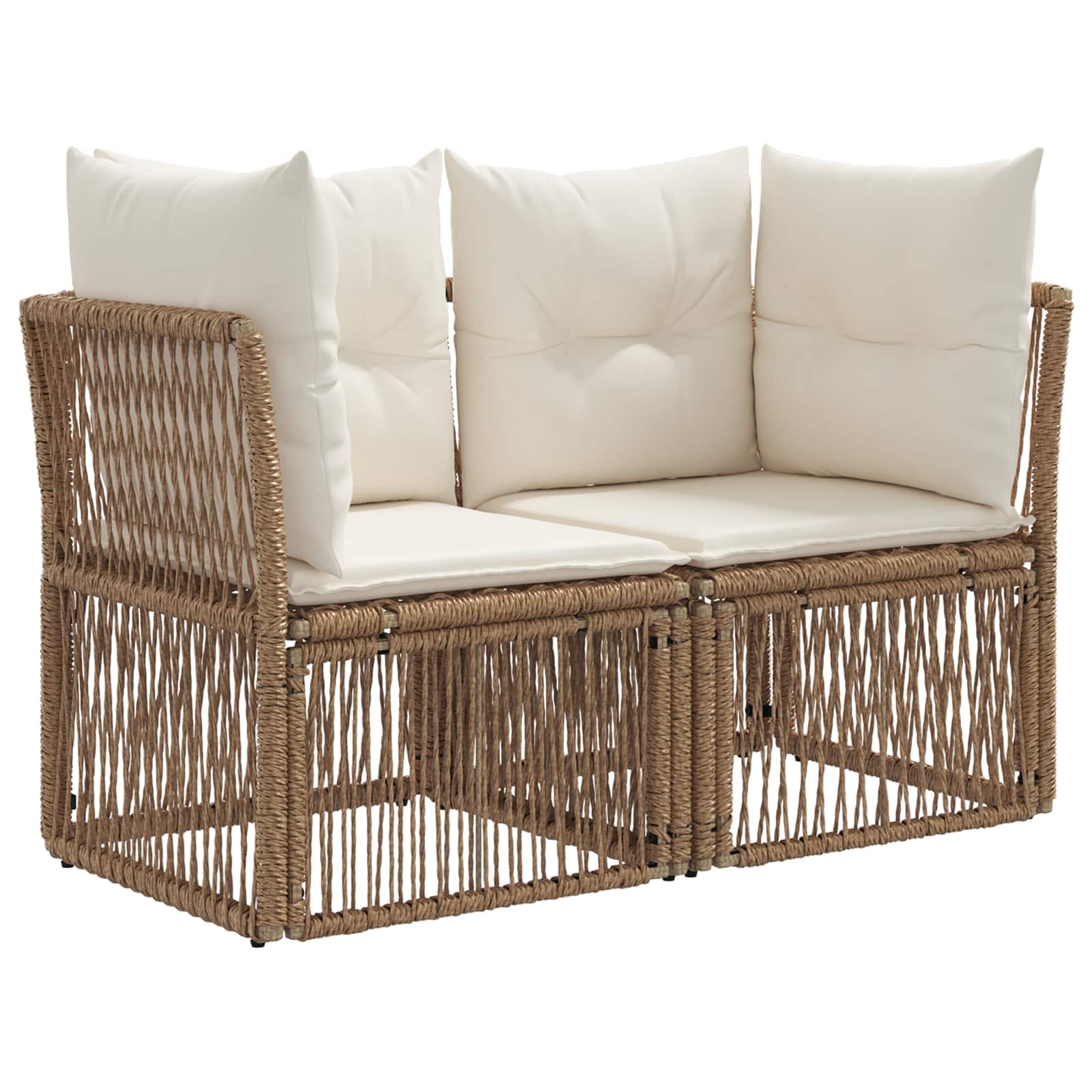 vidaXL Zestaw Sof na Ogród 13 szt. Beżowy i kremowy polirattan