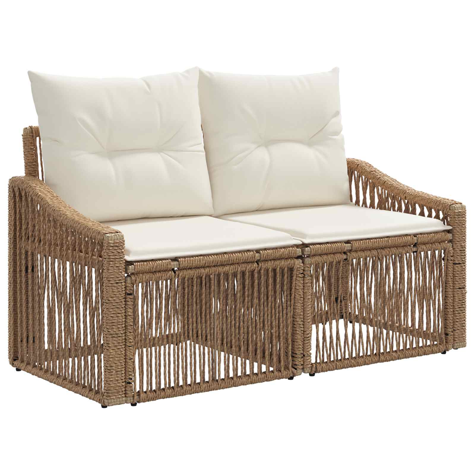 vidaXL Zestaw Sof na Ogród 8 szt. Beżowy i kremowy polirattan